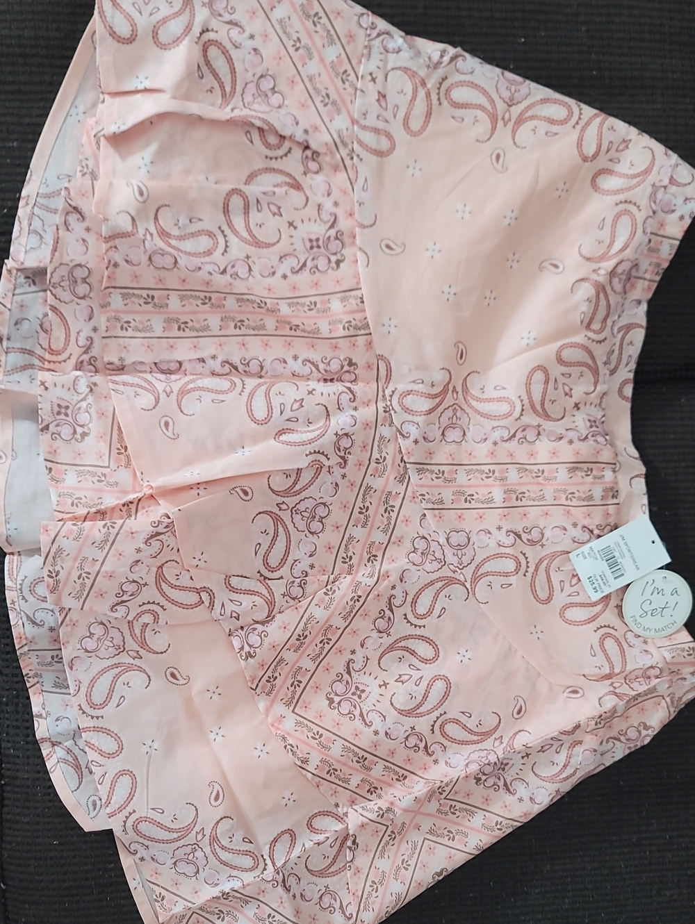 Cato Light Pink Paisley Bandana-Print Skort